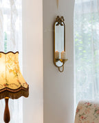 Vintage Wall Mirror with Candle Holder-4