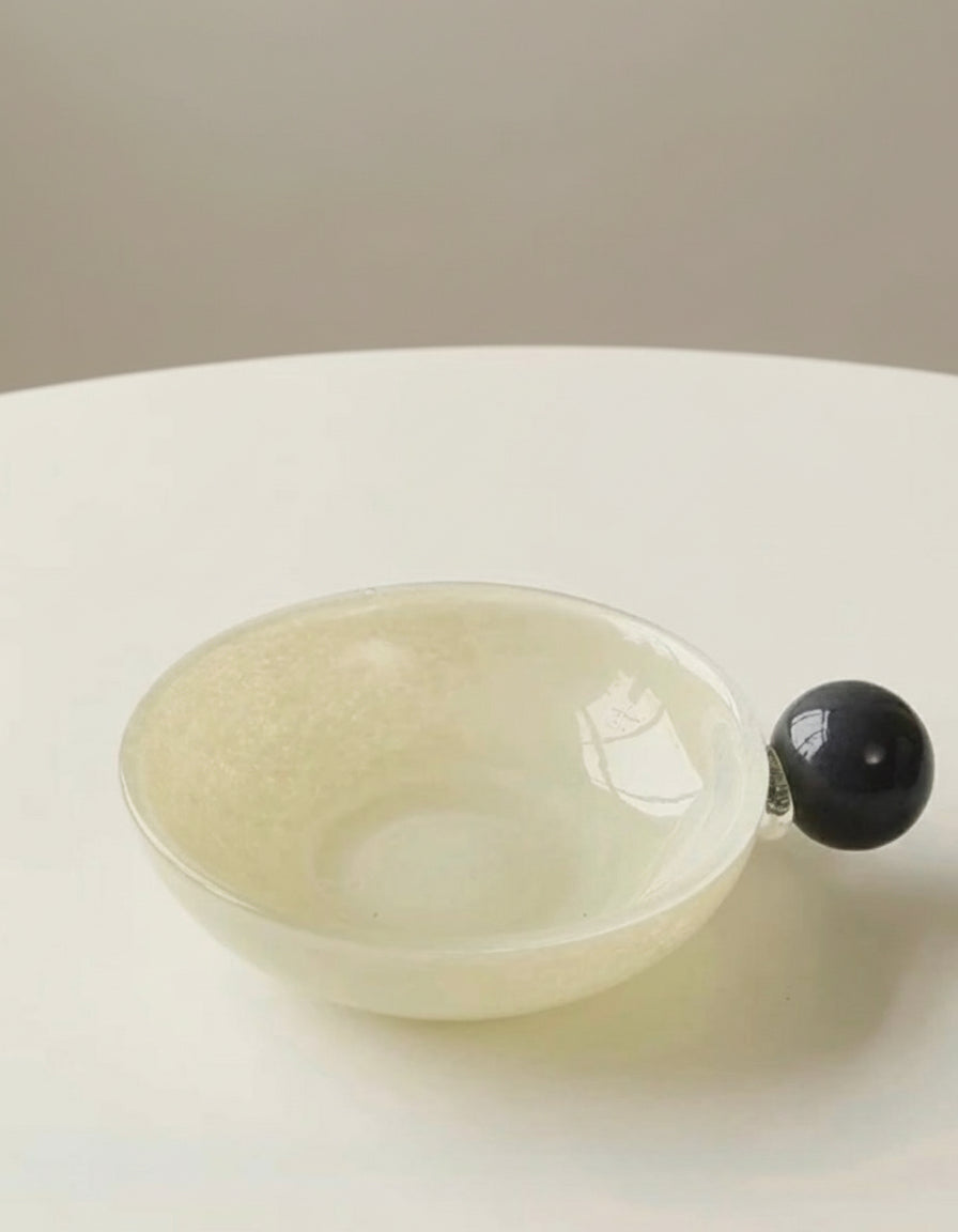 Handblown Bonbon Whimsical Salad Snack Desert Bowl, Eclectic Decorative Bowl-7