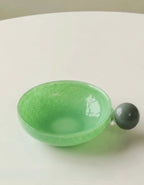 Handblown Bonbon Whimsical Salad Snack Desert Bowl, Eclectic Decorative Bowl-4