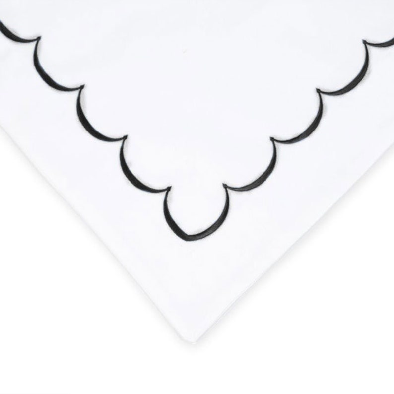 Scallops - Cotton Sateen Embroidered Edge Duvet Cover Sets-2