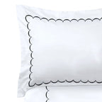 Scallops - Cotton Sateen Embroidered Edge Duvet Cover Sets-1