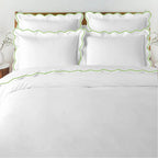 Waves - Cotton Sateen Embroidered Edge Duvet Cover Sets-4