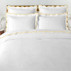 Waves - Cotton Sateen Embroidered Edge Duvet Cover Sets-2