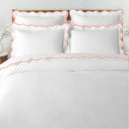 Waves - Cotton Sateen Embroidered Edge Duvet Cover Sets-3