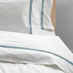 Tracks - Cotton Sateen Embroidered Edge Duvet Cover Sets-0