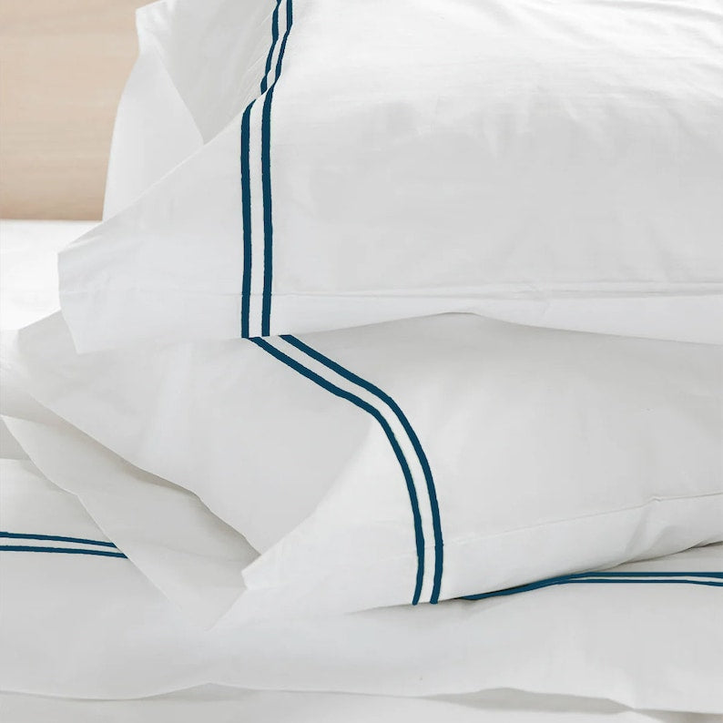 Tracks - Cotton Sateen Embroidered Edge Duvet Cover Sets-2