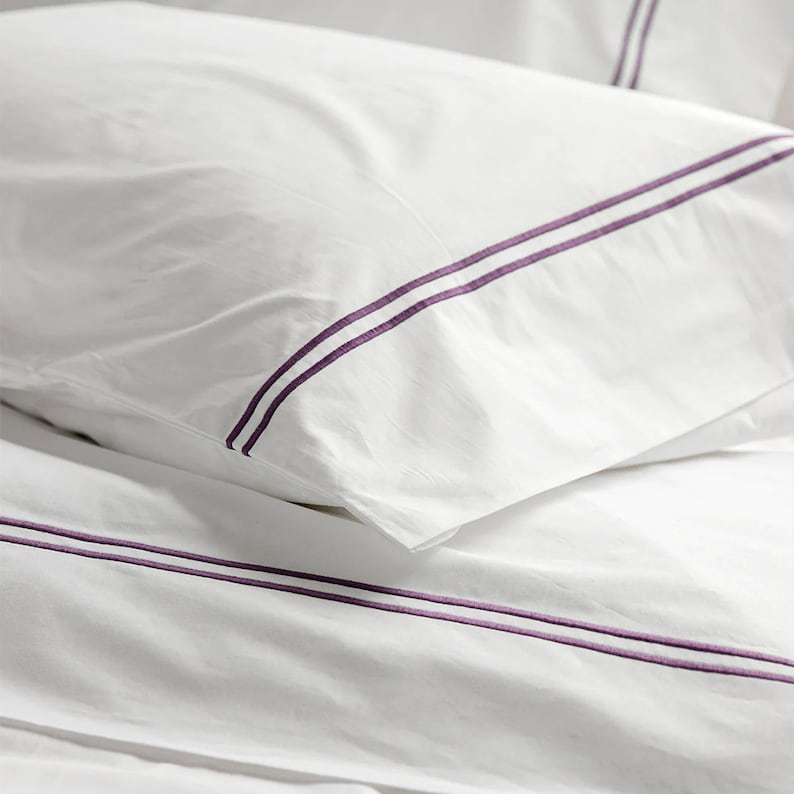 Tracks - Cotton Sateen Embroidered Edge Duvet Cover Sets-7