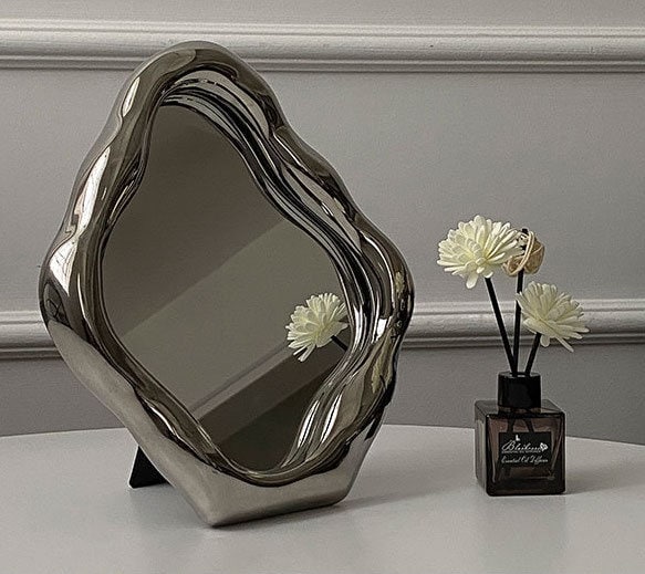 Wave Shaped Makeup Mirror-2