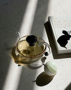 Nordic Style Vintage Glass Tea Set ( 1 Tea Kettle with Loose Leaf Infuser + 2 Cups )-4