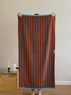 Retro Earthy-tone Pinstripe Bath Towel — 100% Long-Staple Cotton, Soft, Plush & Absorbent-5