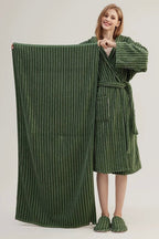 Retro Soft 100% Long-stapled Cotton Striped Bath Towel-2