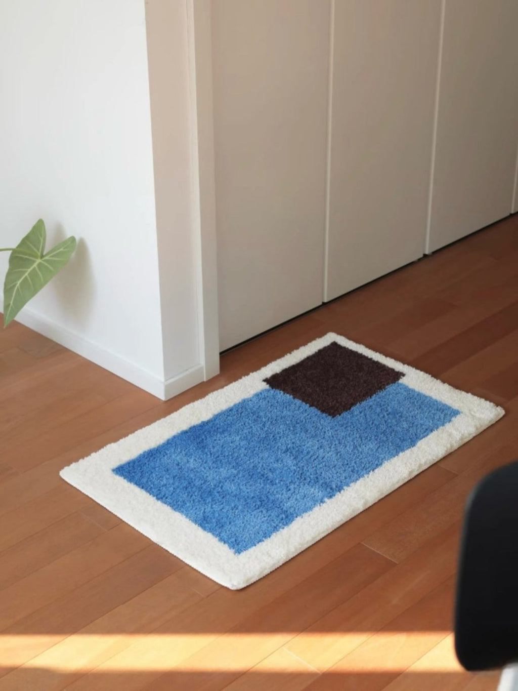 Soft Contemporary Abstract Geometric Bath Rug, Absorbent, Anti-slippery Mat-5