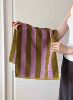 Ultra Soft Absorbent Retro Stripe Bath Towel - 100% Organic Premium Combed Cotton-10