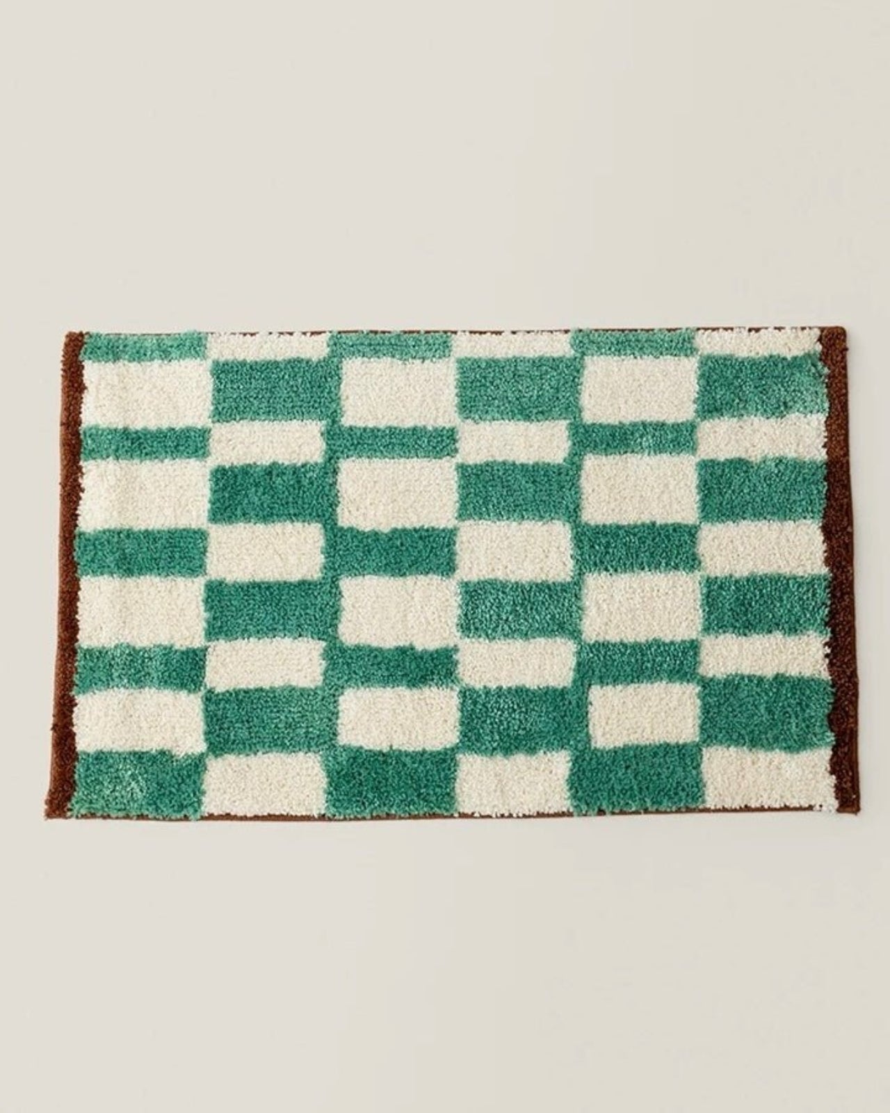 Ultra Soft Retro Checker Bath Rug, Absorbent, Anti-slippery Mat-2