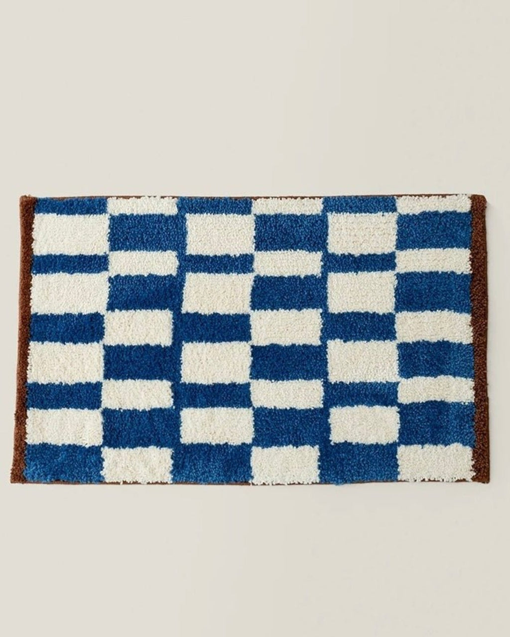 Ultra Soft Retro Checker Bath Rug, Absorbent, Anti-slippery Mat-3