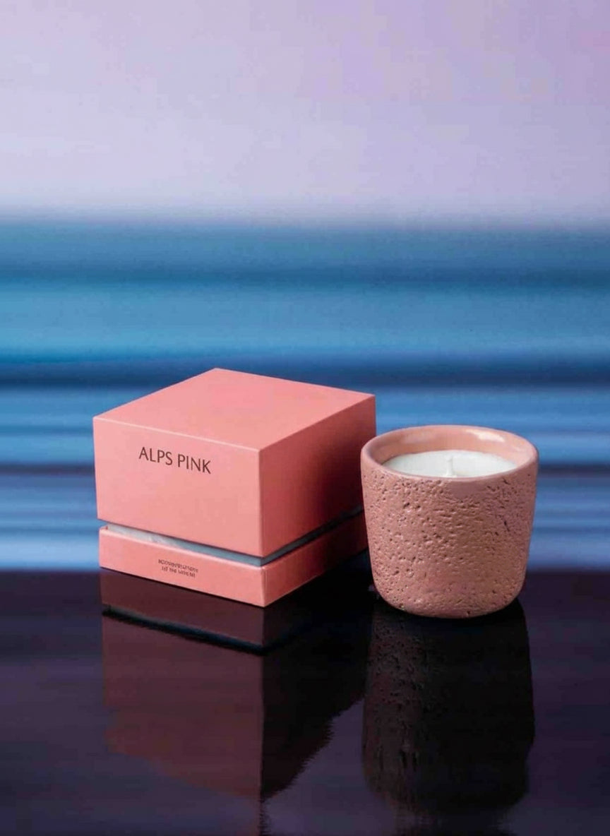 Wood Wick Soy Wax Scented Candle - Breath Of Nature Scented - Alps Pink-0